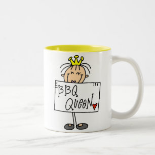 Caneca De Café Em Dois Tons Rainha do CHURRASCO Stick Figure