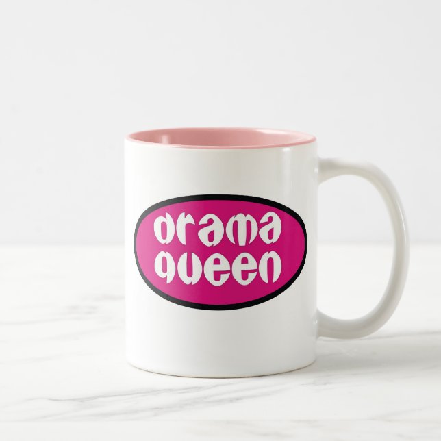 Caneca De Café Em Dois Tons Rainha do drama (Direita)