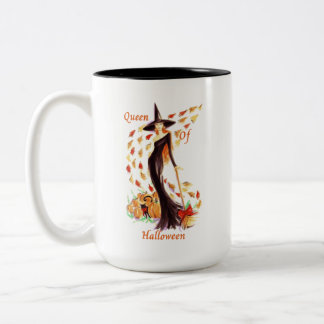 Caneca De Café Em Dois Tons Rainha do Halloween Mug