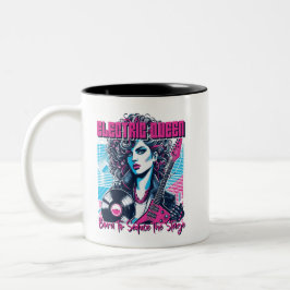Caneca De Café Em Dois Tons Rainha Elétrica - Nascida para seduzir o Palco