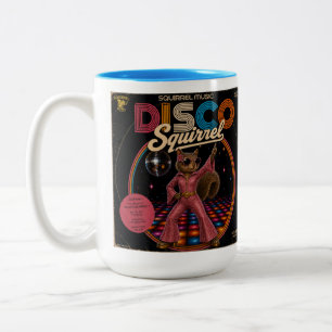 Caneca De Café Em Dois Tons Rainha Esquilo Disco