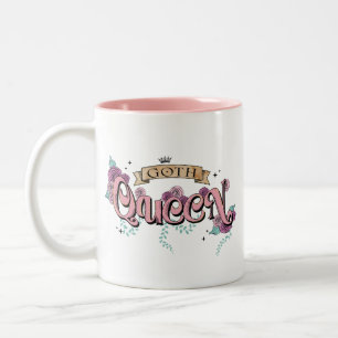 Caneca De Café Em Dois Tons Rainha gótico