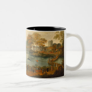 Caneca De Café Em Dois Tons Rainha Henrietta Maria com senhor Jeffrey Hudson,