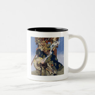 Caneca De Café Em Dois Tons Rainha Maeve Princesa Guerreira Arte Fantasia