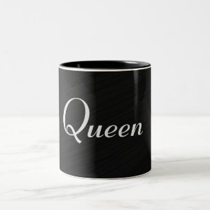 Caneca De Café Em Dois Tons Rainha Negra Elegante