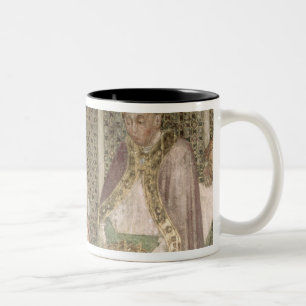 Caneca De Café Em Dois Tons Rainha Theodolinda e papa Gregory o excelente