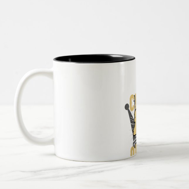 Caneca De Café Em Dois Tons Rainhas do Xadrez - Presente para Crianças e Mulhe (Esquerda)