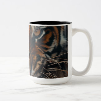 Caneca De Café Em Dois Tons Raiz de Tigre Majestosa