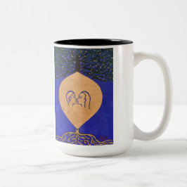Caneca De Café Em Dois Tons "Raízes do Amor" Mug