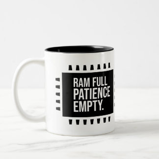 Caneca De Café Em Dois Tons Ram full patiencie empty