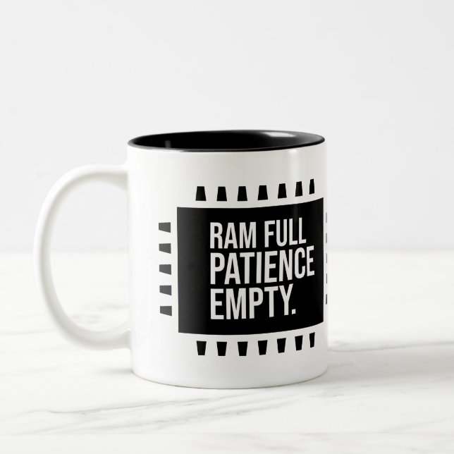 Caneca De Café Em Dois Tons Ram full patiencie empty (Esquerda)