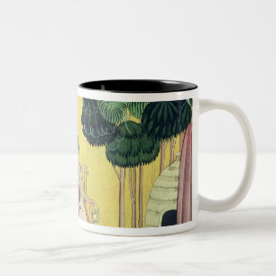 Caneca De Café Em Dois Tons Rama e Lakshmana acompanhados de Visvamitra