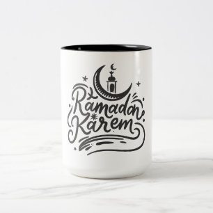 Caneca De Café Em Dois Tons Ramadan Kareem Muçulmano Festa Islâmica Sagrada Mê