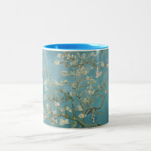 Caneca De Café Em Dois Tons Ramos de Vincent van Gogh da árvore de amêndoa