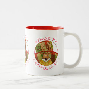 Caneca De Café Em Dois Tons RANCER REINDEER Vermelho de dois tonéis