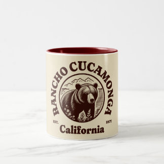 Caneca De Café Em Dois Tons Rancho Cucamonga California