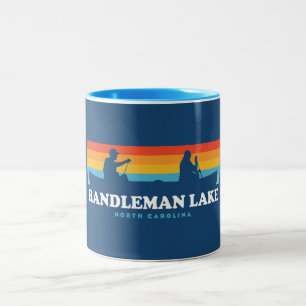Caneca De Café Em Dois Tons Randleman Lake North Carolina Canoe