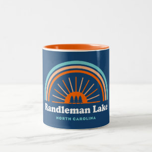 Caneca De Café Em Dois Tons Randleman Lake North Carolina Rainbow