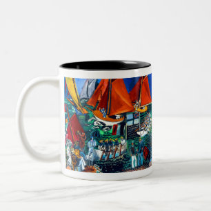 Caneca De Café Em Dois Tons Raoul Dufy A Regata