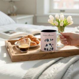 Caneca De Café Em Dois Tons Raparigas de cor-de-água fofa personalizadas