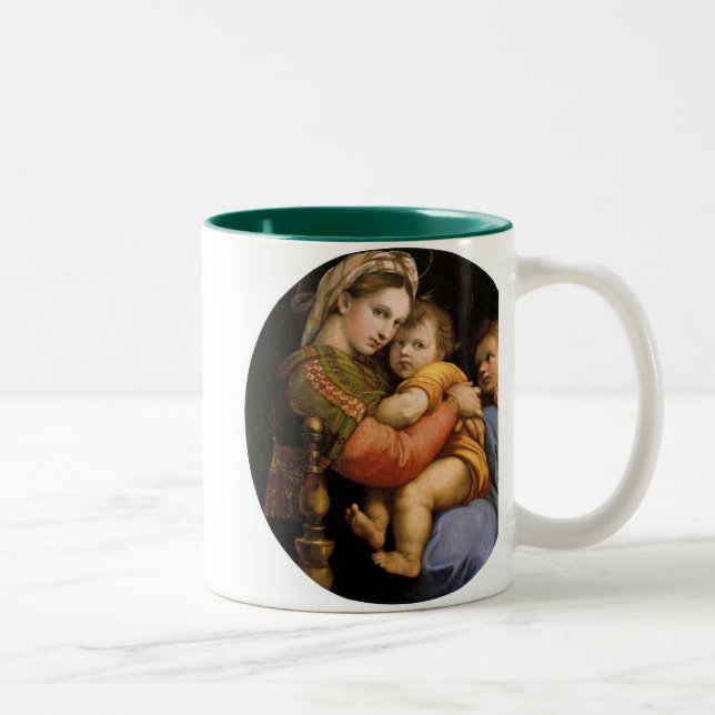 Caneca De Café Em Dois Tons Raphael , Madonna della seggiola (Direita)