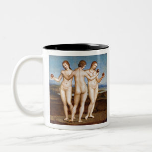 Caneca De Café Em Dois Tons Raphael Raffaello Três Graces Eve
