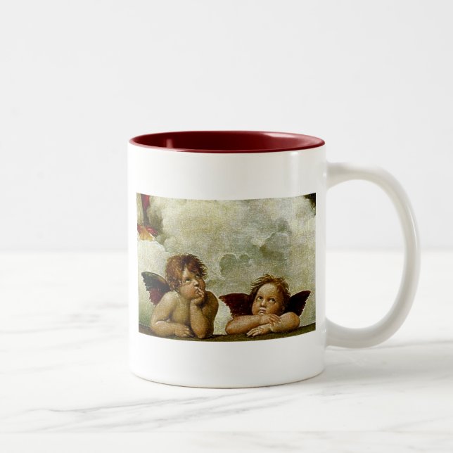 Caneca De Café Em Dois Tons Raphael "Sistine Madonna" (cerca de 1513) (Direita)