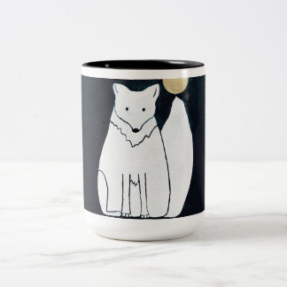 Caneca De Café Em Dois Tons Raposa Árctica com Mug Luar