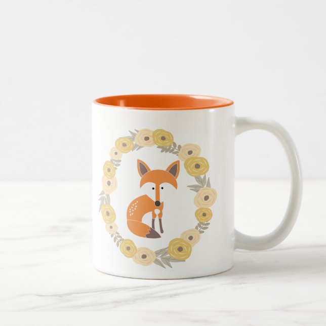 Caneca De Café Em Dois Tons Raposa Pequena (Direita)