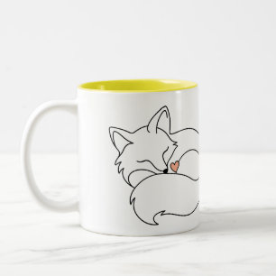 Caneca De Café Em Dois Tons Raposa Preguiçosa