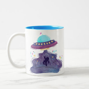 Caneca De Café Em Dois Tons rapto de alienígenas