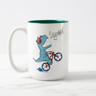 Caneca De Café Em Dois Tons Rar T-Rex
