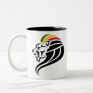 Caneca De Café Em Dois Tons Rasta Lion