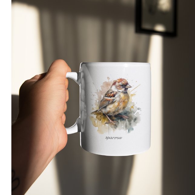 Caneca De Café Em Dois Tons Rastreador de Aquarela Russo, personalizado (Criador carregado)