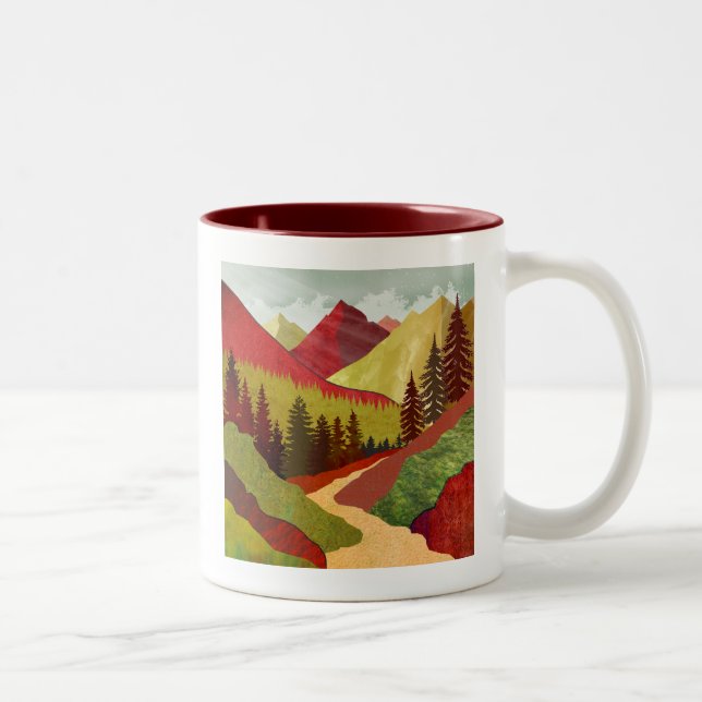 Caneca De Café Em Dois Tons Rastreio Ao Céu (Direita)