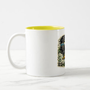 Caneca De Café Em Dois Tons Rato do Creek CreekRat Co. Desenhos Animados de