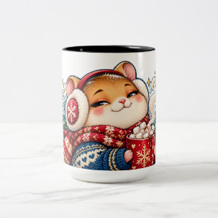 Caneca De Café Em Dois Tons Ratos de Marshmallow Moods Cocoa Comfort