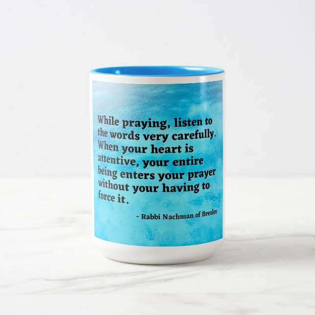 Caneca De Café Em Dois Tons Rav Nachman of Breslov mug (Centro)