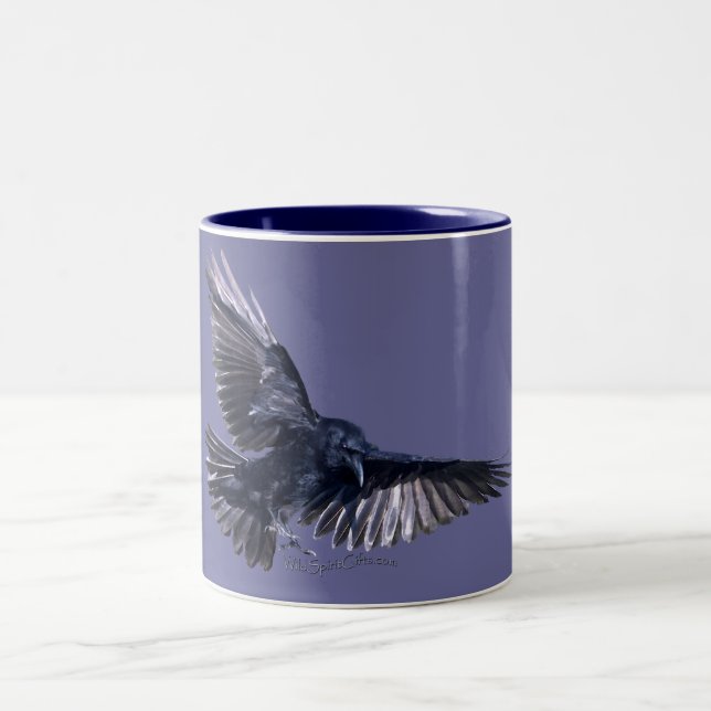 Caneca De Café Em Dois Tons Raven descendente (Centro)