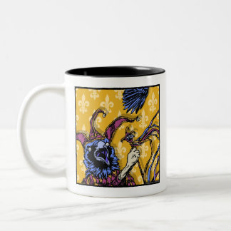 Caneca De Café Em Dois Tons Raven Mad - Pop Gótico Nightmare Surreal