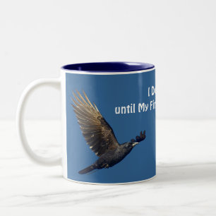 Caneca De Café Em Dois Tons Ravens em Voo Vida Selvagem Lover Mug