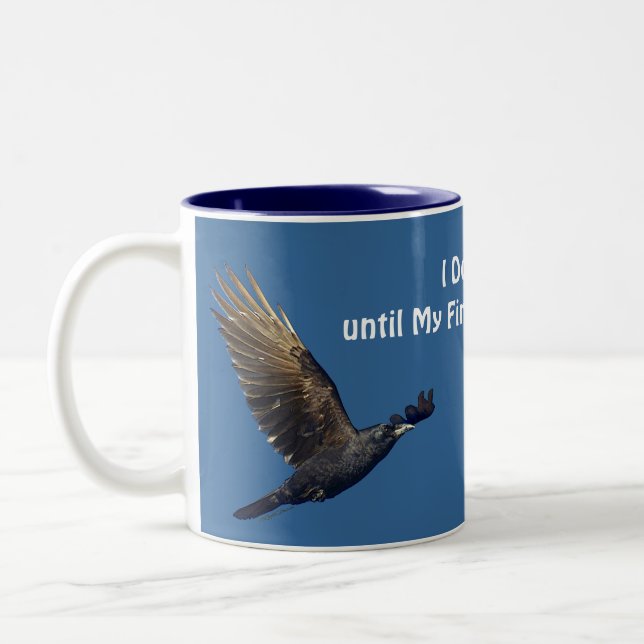 Caneca De Café Em Dois Tons Ravens em Voo Vida Selvagem Lover Mug (Esquerda)