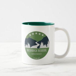 Caneca De Café Em Dois Tons Razorback Regional Greenway