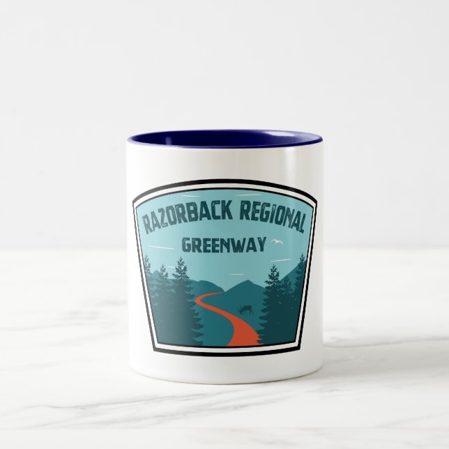 Caneca De Café Em Dois Tons Razorback Regional Greenway (Centro)