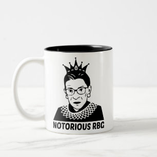 Caneca De Café Em Dois Tons RBG BLACK - Ruth Bader Ginsburg