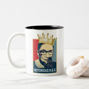 Caneca De Café Em Dois Tons Rbg, Liberal Ruth Bader, Funny Ginsburg
