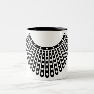 Caneca De Café Em Dois Tons RBG Ruth Bader Ginsburg - Colarinho dissidente