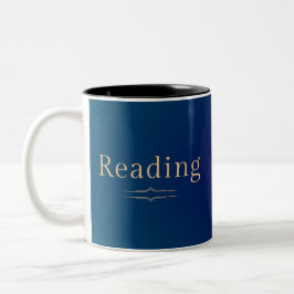 Caneca De Café Em Dois Tons Reading Puppy Book Lover Mug Teal Blue