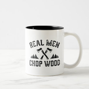 Caneca De Café Em Dois Tons Real Men Chop Wood
