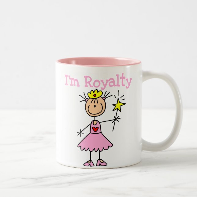 Caneca De Café Em Dois Tons Realeza Princesa (Direita)